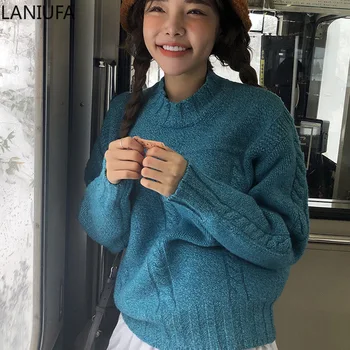 

Winter Women Knitted o-neck Basic Pullovers Sweater Women Sweaters Pullover Slim Soft Sweater Women Elasticity Pullovers P012