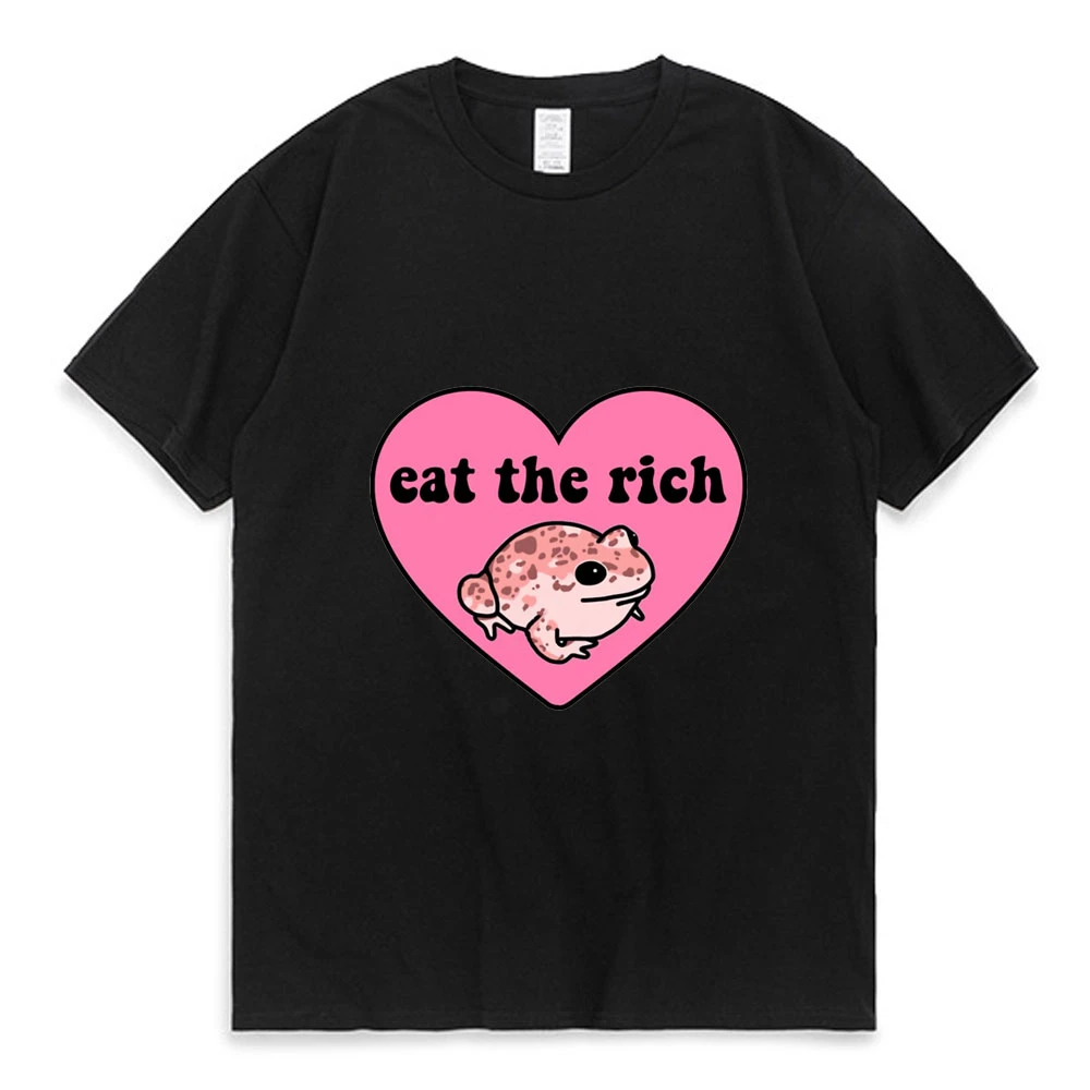 Eat the rich frog shirt Clearance