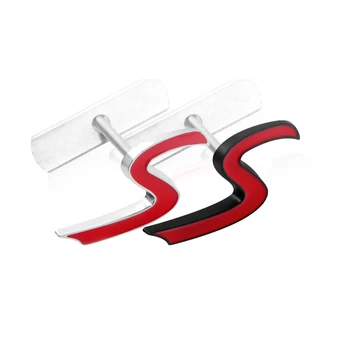 

10pcs 3D Metal S Sticker Front Grille Emblem For Mini Cooper R50 R52 R53 R56 JCW Grill Badge Decals Exterior Accessory Car shap