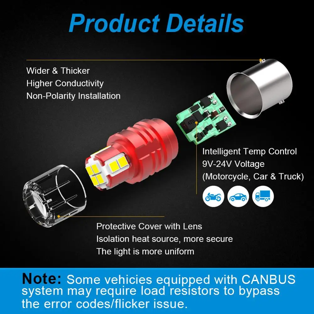 NAO LED ڵ, ڵ DRL, T20, W16W, T10, W5W, PY21W, 12V, 24V, 1157, P21, 5W, 7443, P21, 4W, 1156, BA15S, T15, BAW15D, P