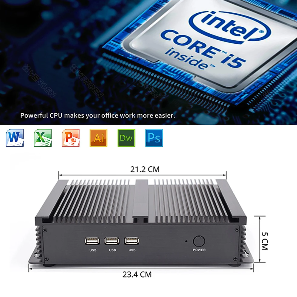 Compact Mini ITX Desktop PC with Intel Core i5/i3/i7 Processors, RS232 COM, HDMI, VGA, Wall Mountable Design, and WiFi Connectivity Description Image.This Product Can Be Found With The Tag Names Barebone Mini PC, Computer Office, Mini itx computer core