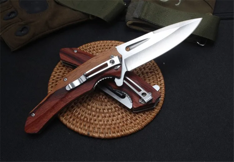MK складной нож стальное лезвие деревянная ручка 59hrc шариковый подшипник открытый кемпинг охотничий нож выживания коллекция подарок EDC инструмент ganzo керамбит тактический нож