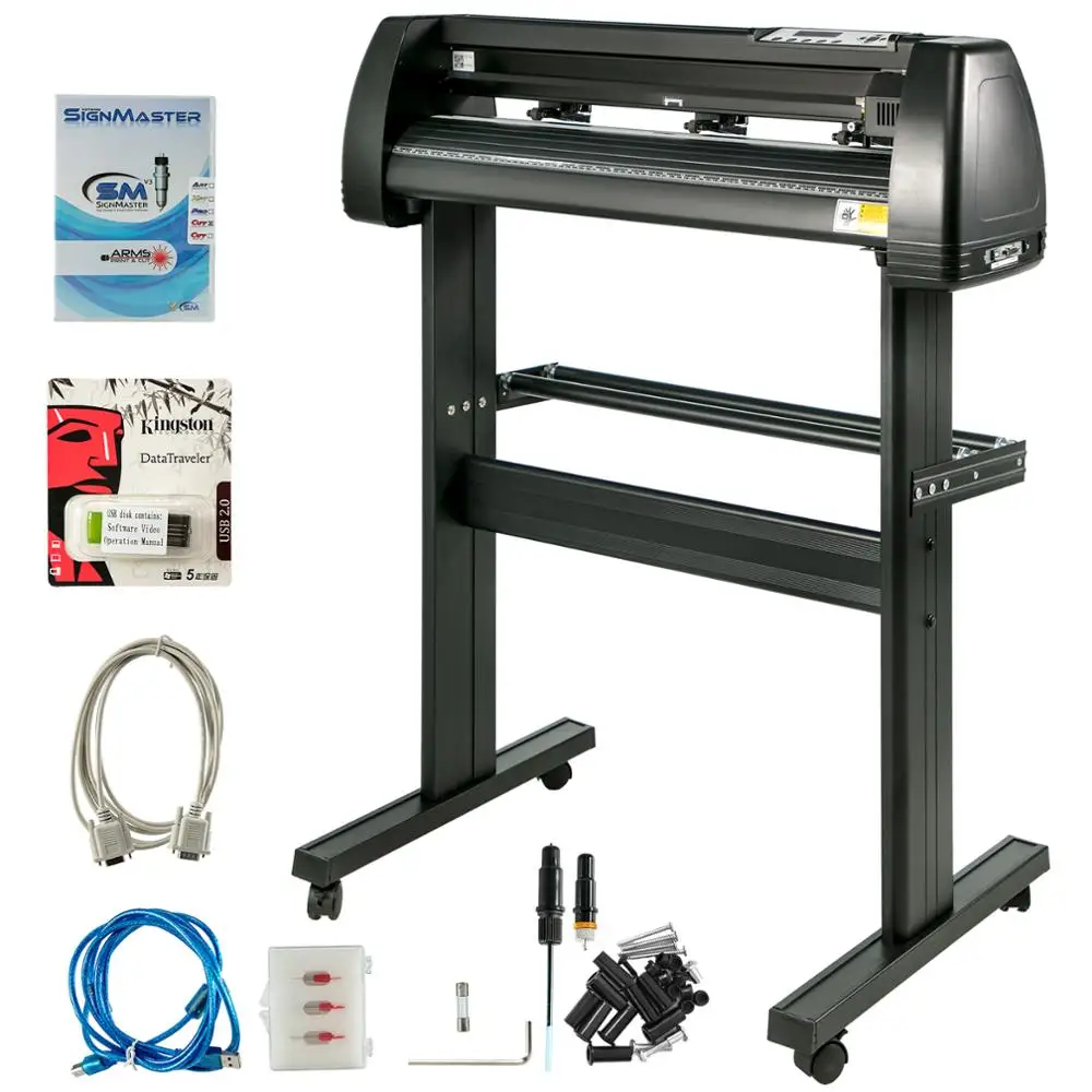 VEVOR 34 Inch Vinyl Cutter Plotter Machine with Stand Signmaster Software Sign Making Machine 720mm Paper Feed Vinyl Cutter