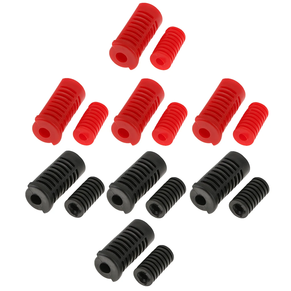 16Pcs Motorcycle Gear Shift Lever Rubber Sleeve / Rubber Shifter Lever Boot Shoe Protector Cover Shell Black + Red
