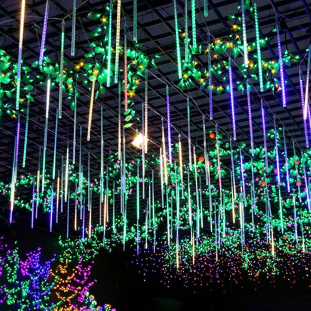 2Pcs fairy lights party LED lights meteor shower rain snowfall Christmas tree garden 30CM meteor lamp guirlande lumineuse 30N13 (16)