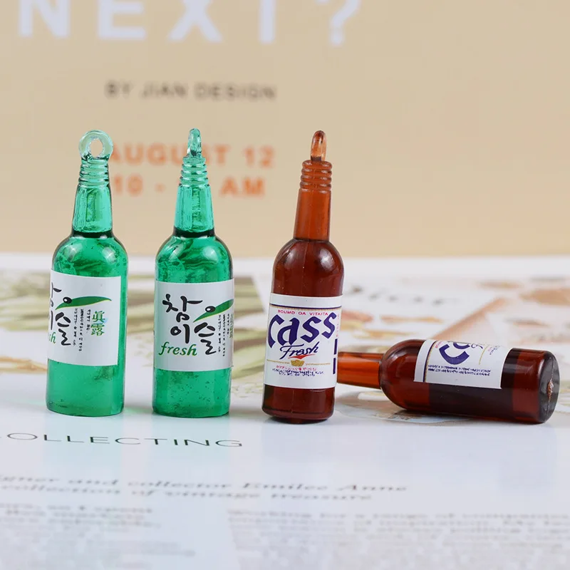 4 шт. Новый слизи Разливочный материал мини пивная бутылка diy ручной работы Смола