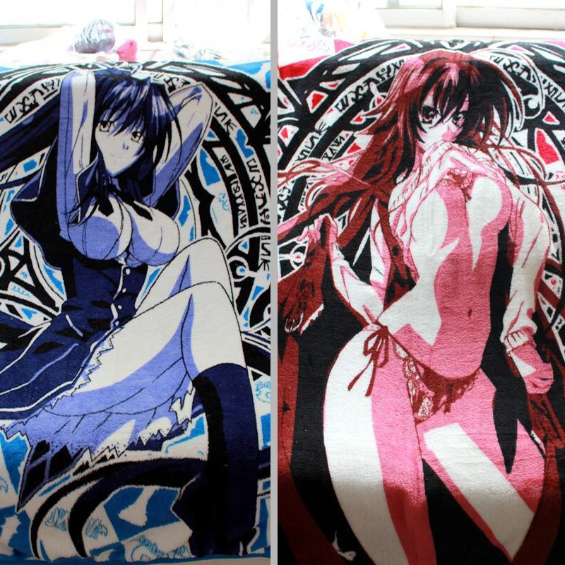 

New Anime High School DxD Cartoon One Side Printed Blanket Soft Warm Sofa Blankets Bed Sheet Cover Blanket Gifts 150*120cm