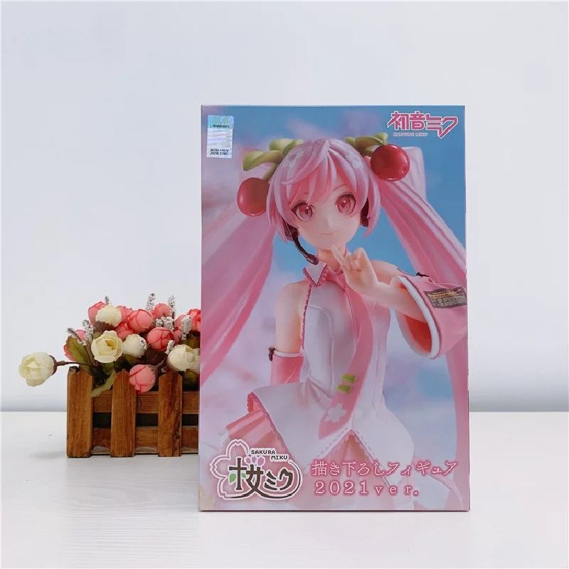20CM Hatsune Miku Sakura Kirsche Miku gemalt PVC Anime Figur Spielzeug Keine Box