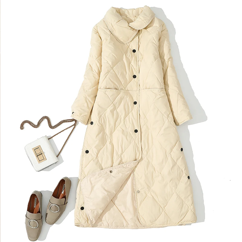 Fitaylor Stand Collar Long Jacket Women Winter