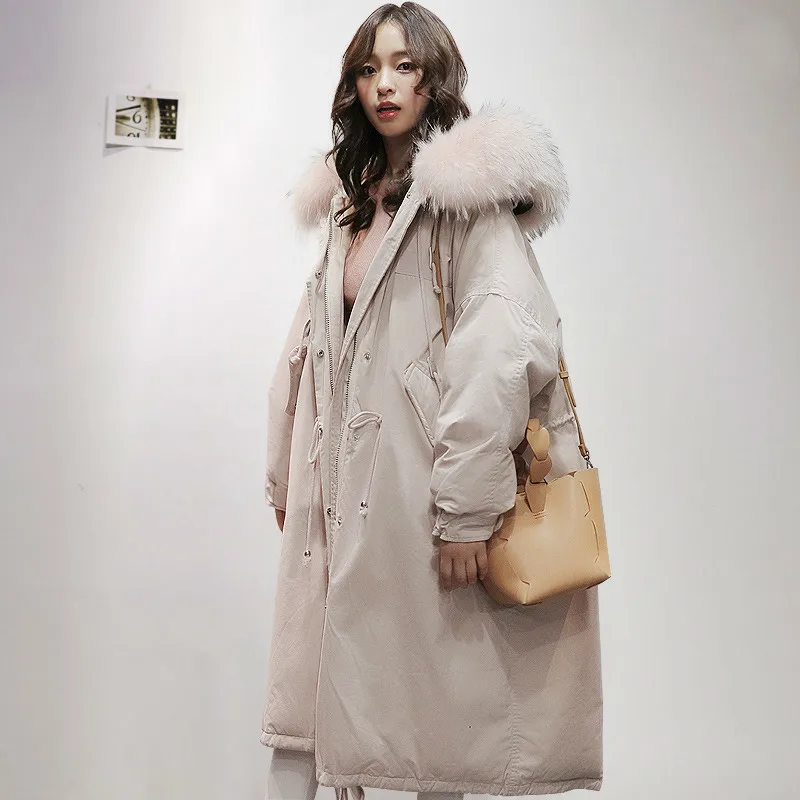 

2020 New Duck Down Jacket Women Winter Coat Women Raccoon Fur Collar Korean Puffer Jacket Women Warm Parka YS6101910 YY1598