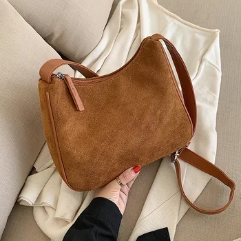 

Scrub Leather Small Messenger Bag For Women Winter Vintage Solid Color Crossbody Shoulder Bag Female Handbags