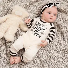 Комплект одежды из 3 предметов для новорожденных комбинезон для маленьких девочек и мальчиков на год, повязка на голову, шапка, повседневная одежда Conjunto Infantil Menino