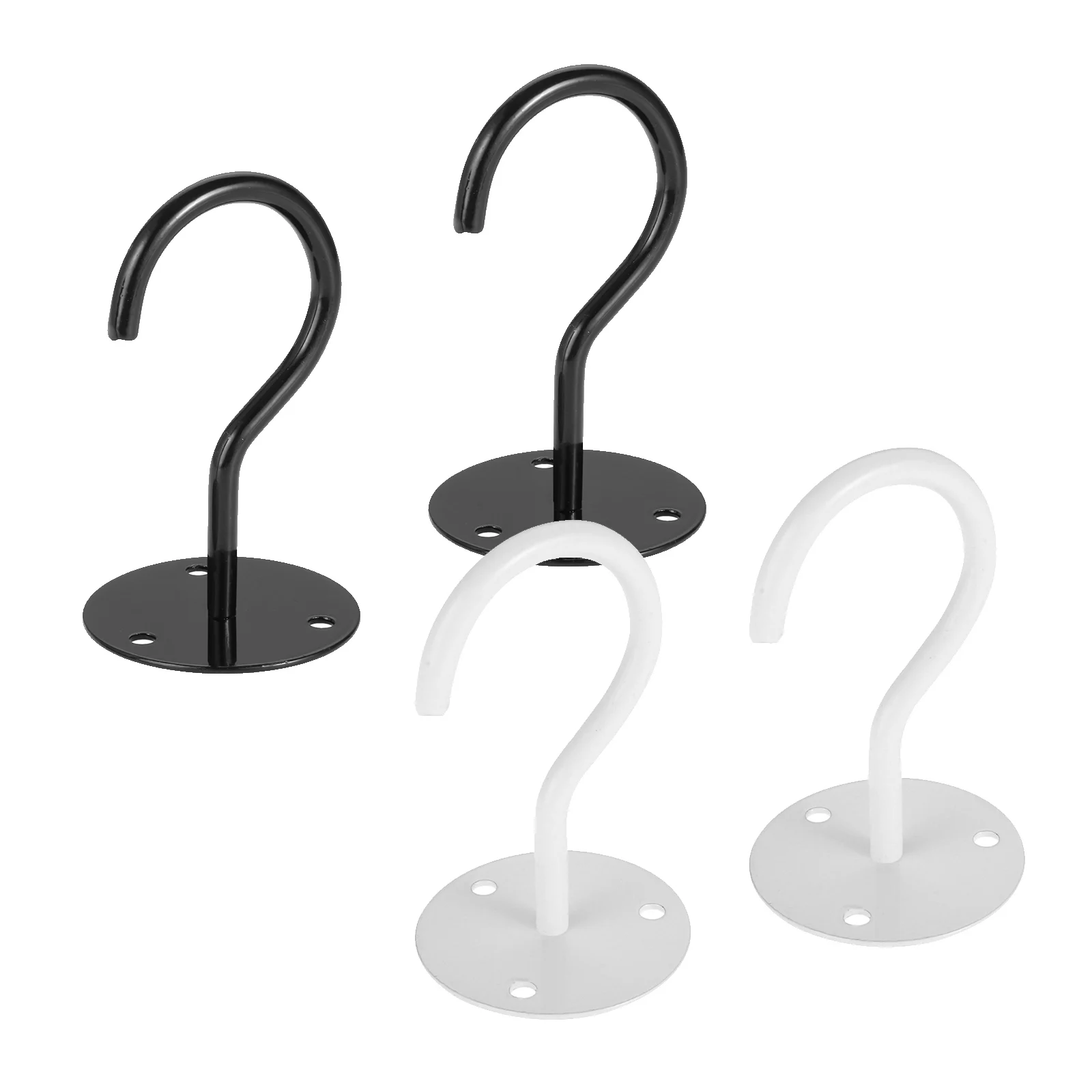 

2/4pcs Ceiling Hooks Floor Hooks Porch Wardrobe Hook Lantern Mosquito Net Ceiling Hooks Small Elephant Trunk Shaped Hook durable