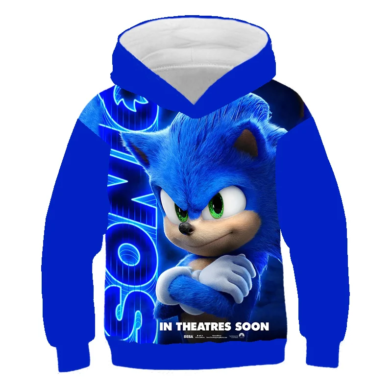 XINYOU 3D Sonic Hedgehog Summer 2021 Baby Bos Hoodies Kids Girls Cartoon Clothes Teens  Harajuku Pullover Coat Sweatshirt Tops 3