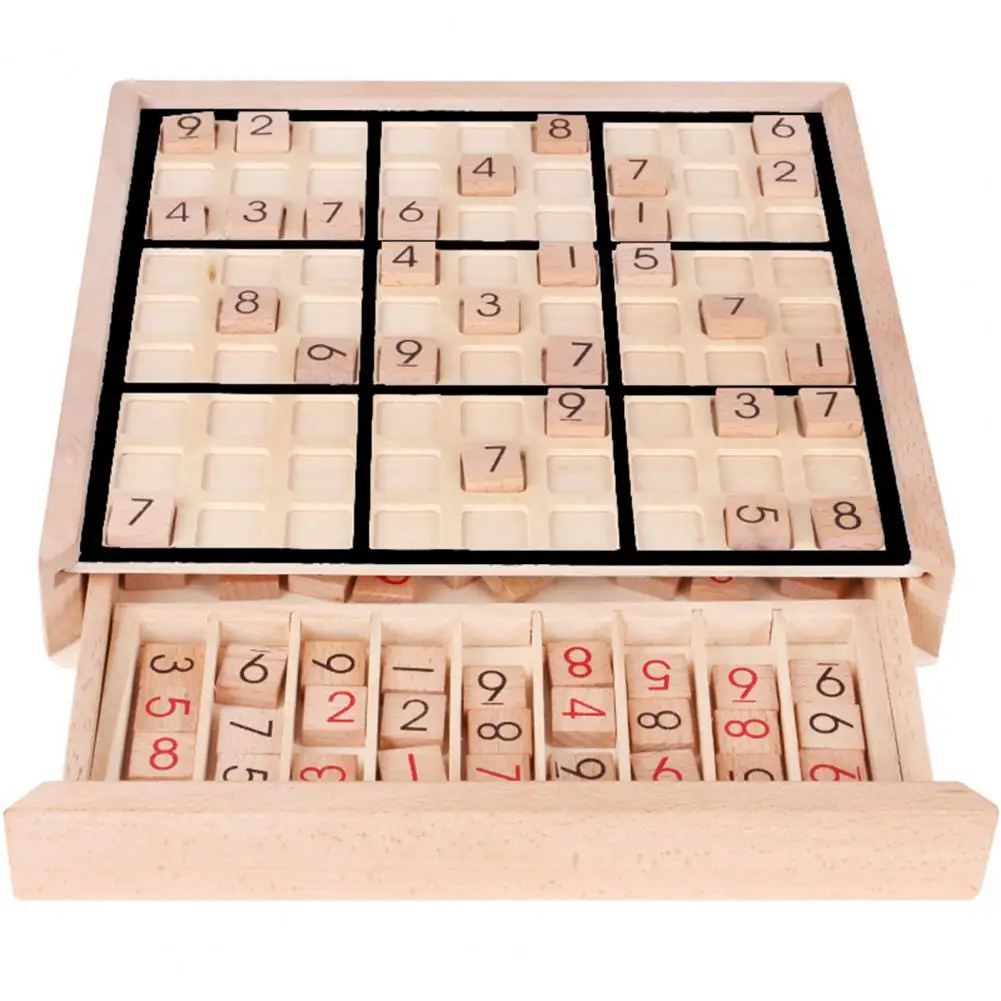 New Sudoku Block Jigsaw Toys Educational Multi-Function Wooden Desktop Games Sudoku Nice Gift for Children