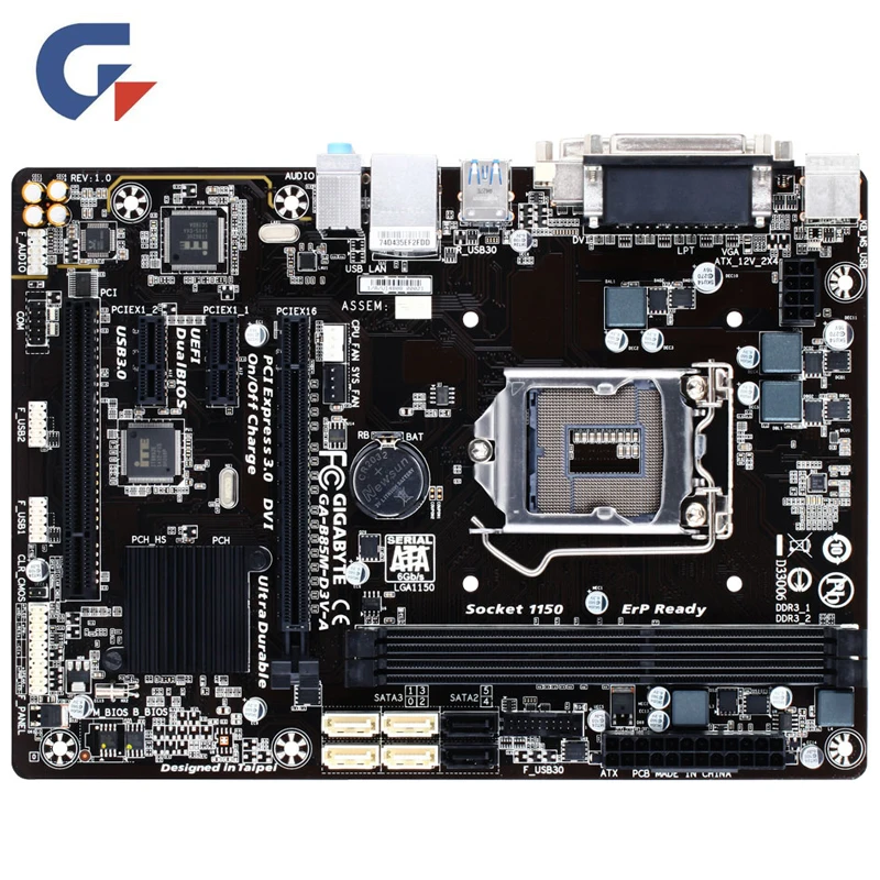 ^*Best Offers Gigabyte B85M-D3V-A motherboard +i3 4130(dual core,3.2GHz) cpu LGA 1150 DDR3 USB3.0 SATA3 B85 used Desktop mainboard PC