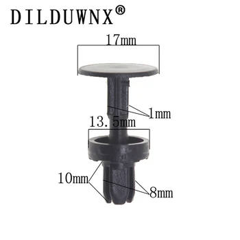 

DILDUWNX 100PCS black YT-1134 Honda car repair clip bumper perforated nail push clip car fastener clip