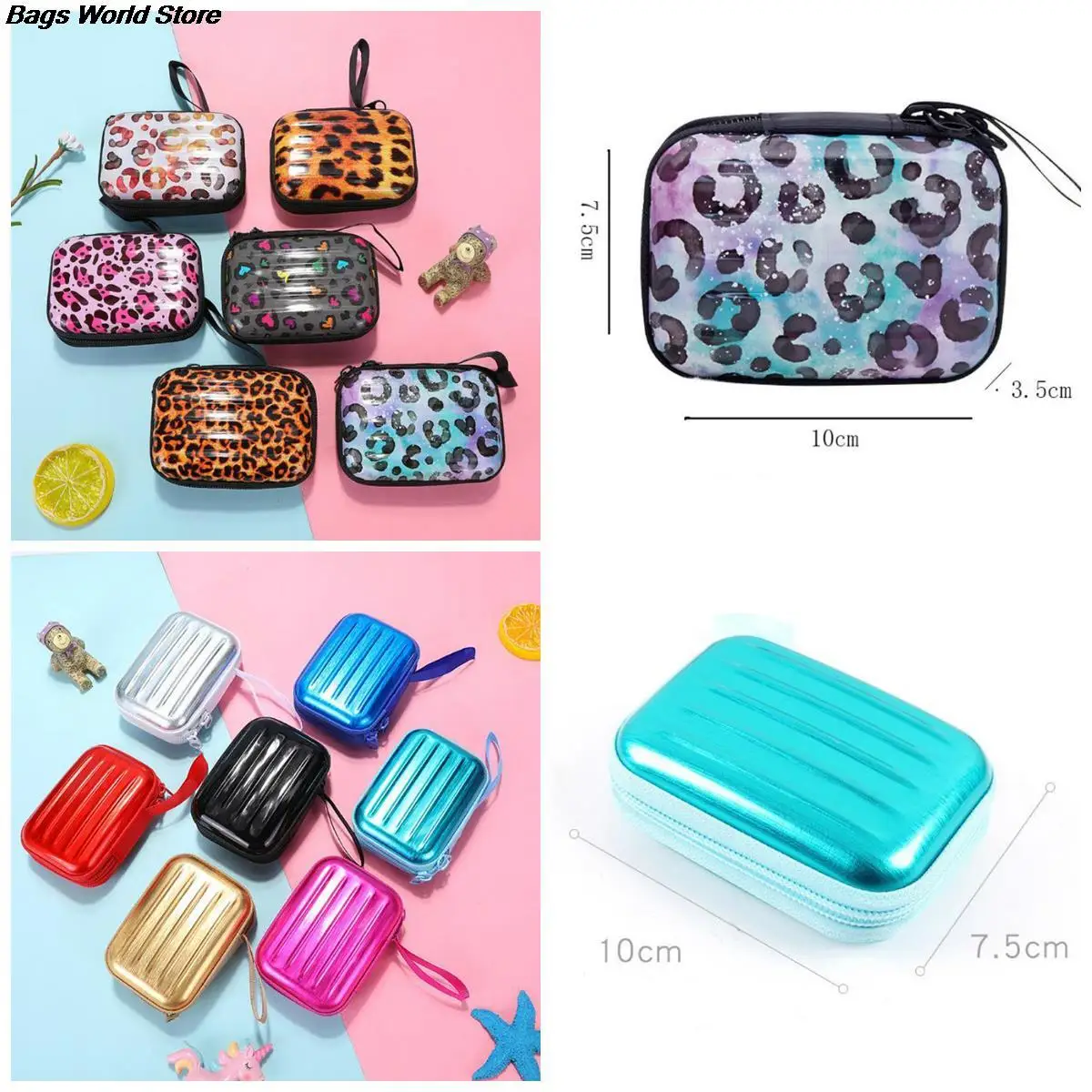 

1 шт., квадратная жестяная металлическая коробка для багажа, мини-сумка, кошелек для ключей, чехол для карандашей, стальная коробка, сумка для хранения монет, Подарочная сумка для гарнитуры