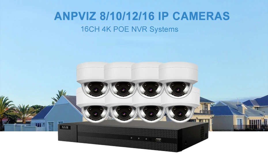 Hikvision OEM16CH 4 к NVR 5MP POE 4X оптический переменным фокусным IP Камера 8/10/12/16 шт. H.265 безопасности наружного видеонаблюдения DVR NVR Наборы с HDD