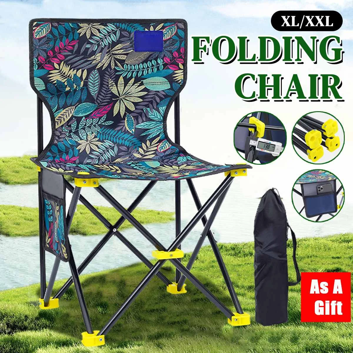 Detachable Portable Folding Chair Outdoor Camping Chairs Beach Fishing