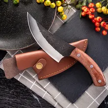 Кованый кухонный нож из высокоуглеродистой стали для мясника