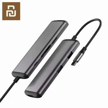 

Original Youpin Hagibis Type-C Multifunctional Converter Dual USB 3.0 Data Adapter for HDMI SD TF for Macbook Samsung Computer