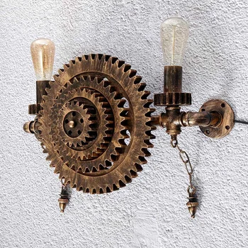 

E27 Industrial Vintage Wall Lamp 220V Bar Sconce Wall Light Indoor Lighting Fixture Restaurant Cafe Lamps Home Decoration