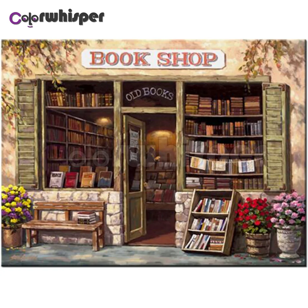 

Diamond Painting Full Square/Round Drill Book Shop 5D Daimond Painting Embroidery Cross Stitch Mosaic Crystal Picture Z1416