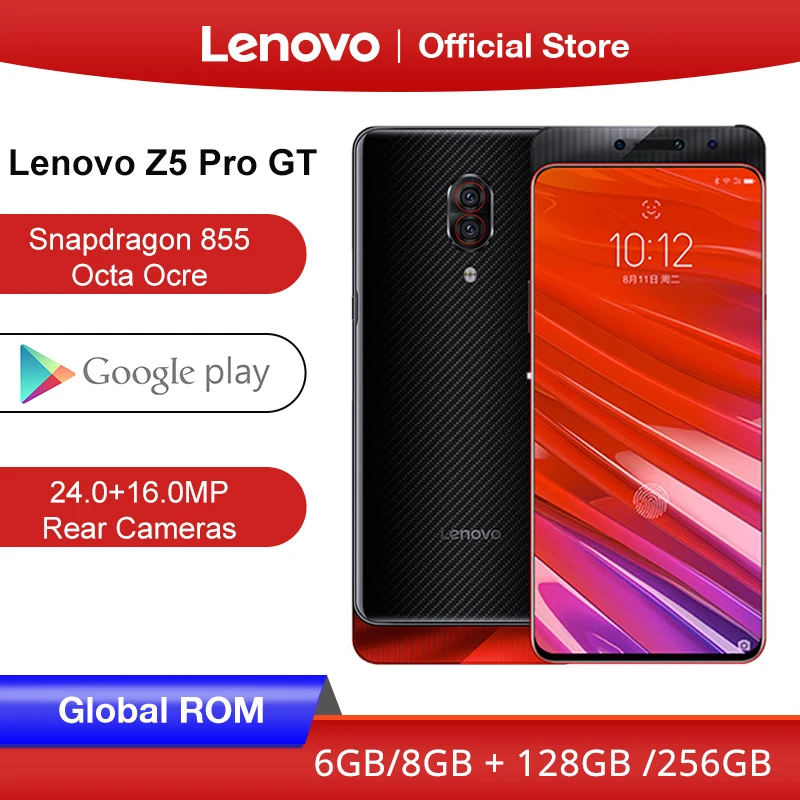Глобальный Встроенная память lenovo Z5 Pro GT Snapdragon 855 смартфон 8 Гб Оперативная 256 ГБ 128 6