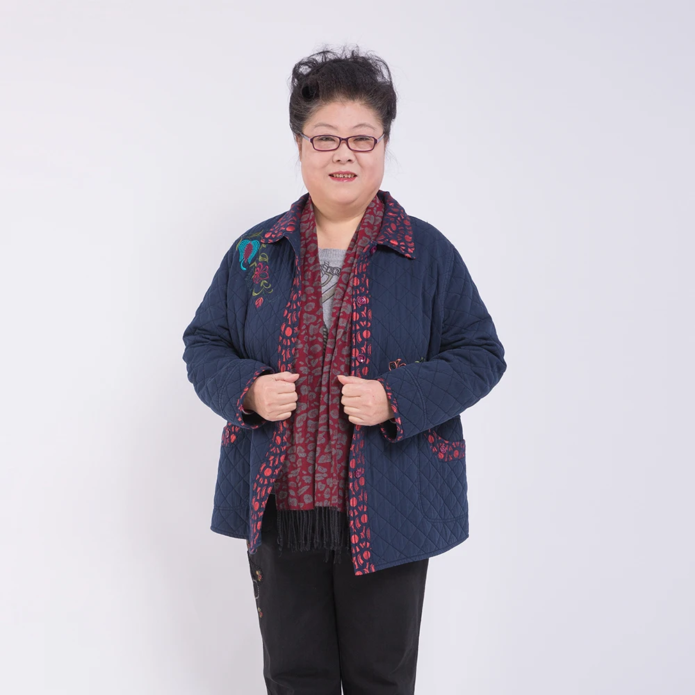 New Jackets Embroider 2019 Women Parkas Winter Spring Quilted Coats Plus Over Size Middle-aged Mother Outerwear Female | Женская одежда