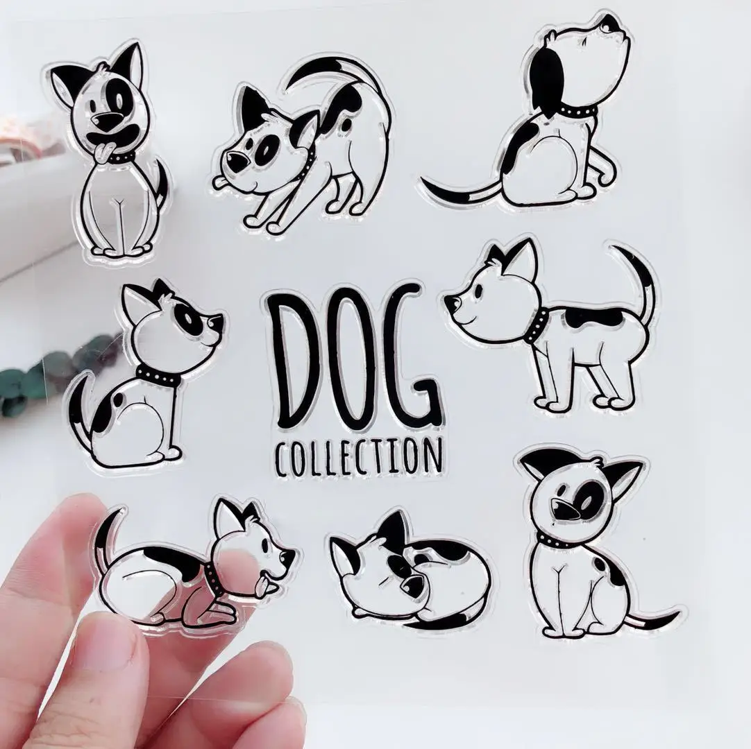 

Cute Puppy Dog Clear Stamp DIY Silicone Seals Scrapbooking/Card Making/Photo Album Decoration Supplies Sheets