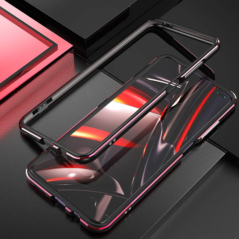 black red Металлическая рамка для мобильного телефона Aurora для Xiaomi Redmi K30, бампер с окантовкой, чехол для Xiomi Redmi K30, 5G, 4G, защитная оправа корпуса - Цвет: black red