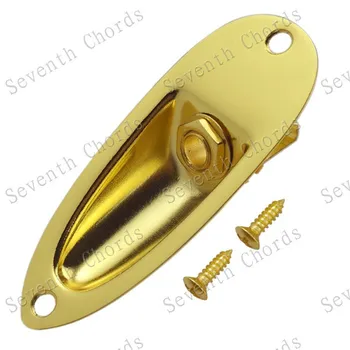 

1pcs 6.35 Guitar Jack 1/4 Output Input Socket With Boat Style Jack Plate for Electric Bass guitar accessories parts 3colors