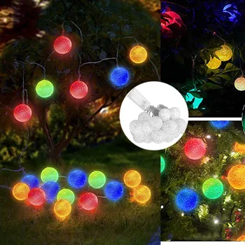 

HAMBODER LED String Lights Ball Lights 3 Meters 20 LED Waterproof Crystal Ball Lights Party Colorful Light Christmas Fairy Light