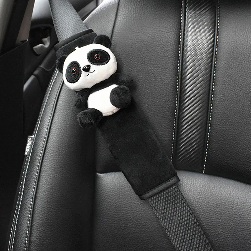 Seat Belt Covers 1pc Cute Cartoon Toy Animal Car Seatbelt Cover Seat Belt Harness Cushion Auto Shoulder Strap Protector Pad for Children/ Kids