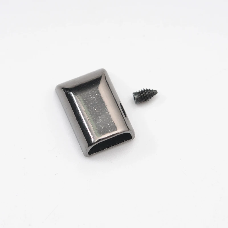 20pcs/lot Metal Zipper Accessories Pull Slider End Clamp DIY Leather Bag Tail Fastener with Screw - Цвет: black