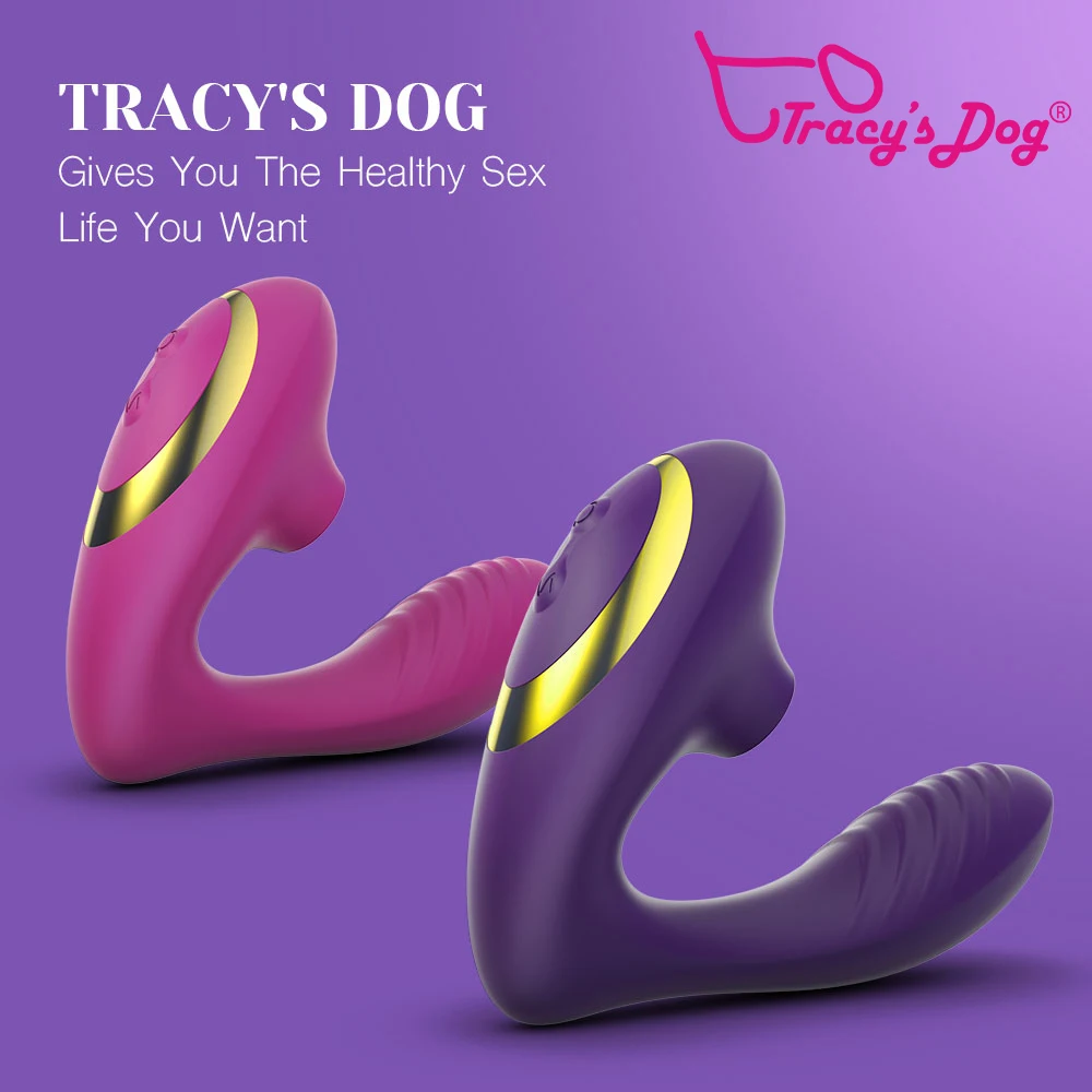 Tracy s Dog Clit Sucking Vibrator G Spot Clit Dildo Vibrators Clitoris Stimulator With 10 Speeds