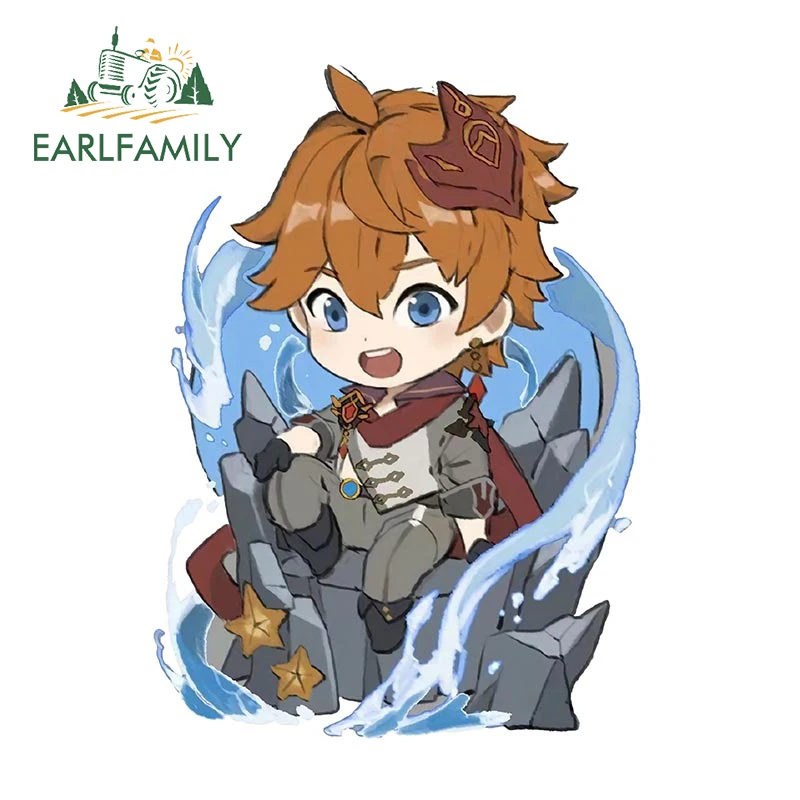 

EARLFAMILY 13 см x 9,4 см для Genshin ударная Автомобильная Наклейка виниловая оконная багажная Водонепроницаемая наклейка на ноутбук с окклюзией и царапинами аксессуары