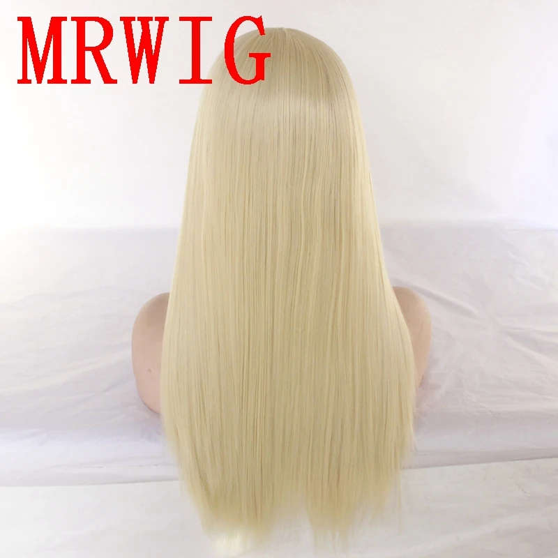 Natural looking dark brown 2# natural straight high quality 100% fiber synthetic hair lace front wig swiss lace 3-4"fastshipping