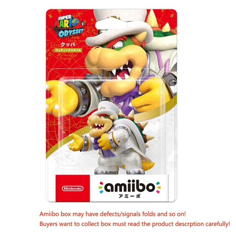 Odyssey Bowser Фигурка Amiibo из серии Super Mario Luigi Peach Yoshi Bowser Donkey Kong для wii U - Цвет: Odyssey Bowser