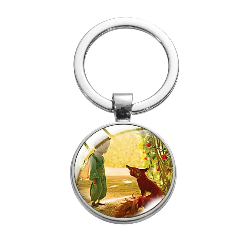 SONGDA Классический Аниме маленький брелок принц посеребренный стеклянный купол для ключа цепь сумка Шарм сказка брелок держатель детский подарок - Цвет: Style 17