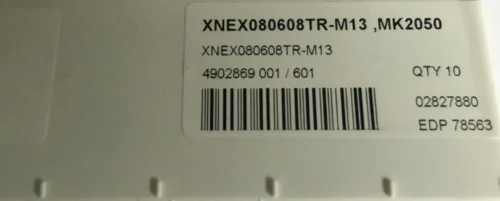 10 шт. вставки карбида XNEX080608TR-M 13, MK2050