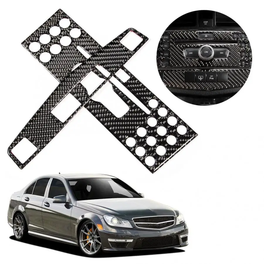 Центральная консоль навигационная панель отделка подходит для Mercedes Benz C Class W204 2005 2006 2007 2008 2009 2010 2011 2012 углеродное волокно