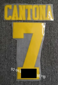 

Velvet material Retro 92-96 #7 Cantona Manchester United Name and number Hot stamping Patch Badges