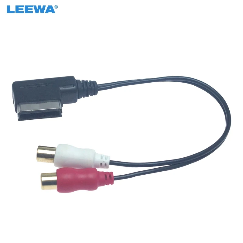 LEEWA аудио автомобиля Музыка MDI/AMI интерфейс для 2-RCA женский AUX кабель для Audi A6L/Q5/Q7/A8/S5/A5 Volkswagen Skoda провода Aux адаптер
