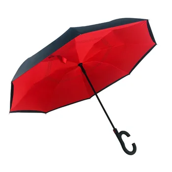 

Reverse Umbrella-Standing Automatic C- Shape Hands-Free Parasol Umbrella Customizable Advertisement Straight Pole