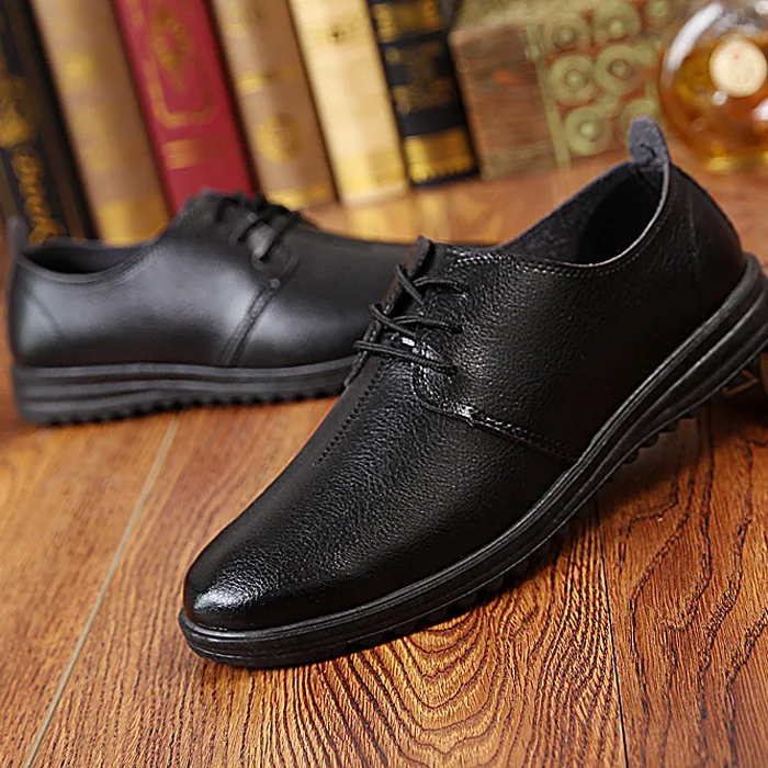 

Classics Leisure Men's Formal Dress Shoes PU Round Toe Oxfords Shoes Slip-On Low Business Wedding Shoes