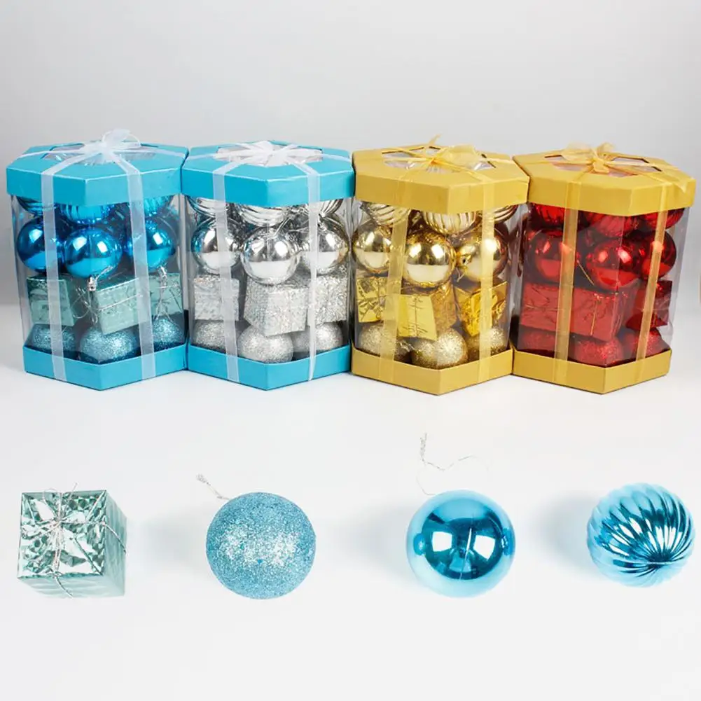 

28Pcs Christmas Ball Baubles Gift Box Hanging Ornament Tree Window Party Decor Christmas Baubles Gift Box Hanging Ornament