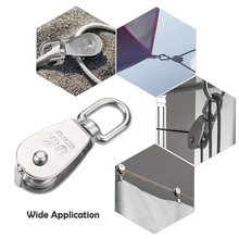 

10Pcs M20 Single Pulley Block 304 Stainless Steel Hanging Wire Pulley Roller Swivel Lifting Wire Rope Cable Towing Wheel