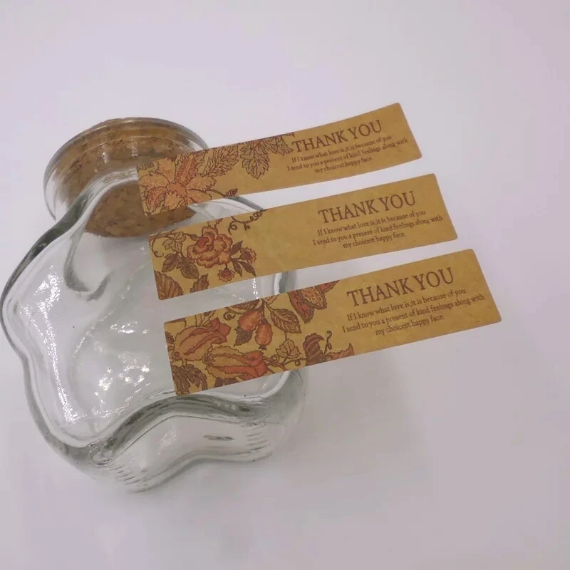 100 шт спасибо Olde Worlde цветок ручной работы торт упаковка этикетка DIY подарок